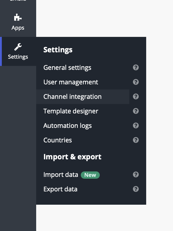 Linnworks navigation → Settings → Channel Integration