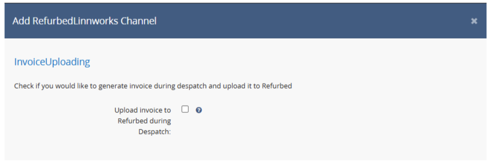 Invoice Uploading: Generate Invoice checkbox